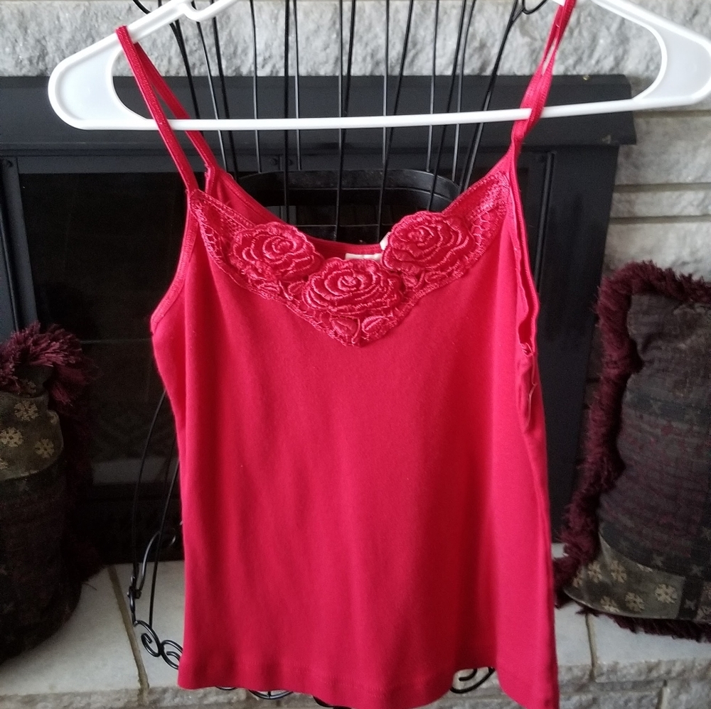 Rose Design Tank Top